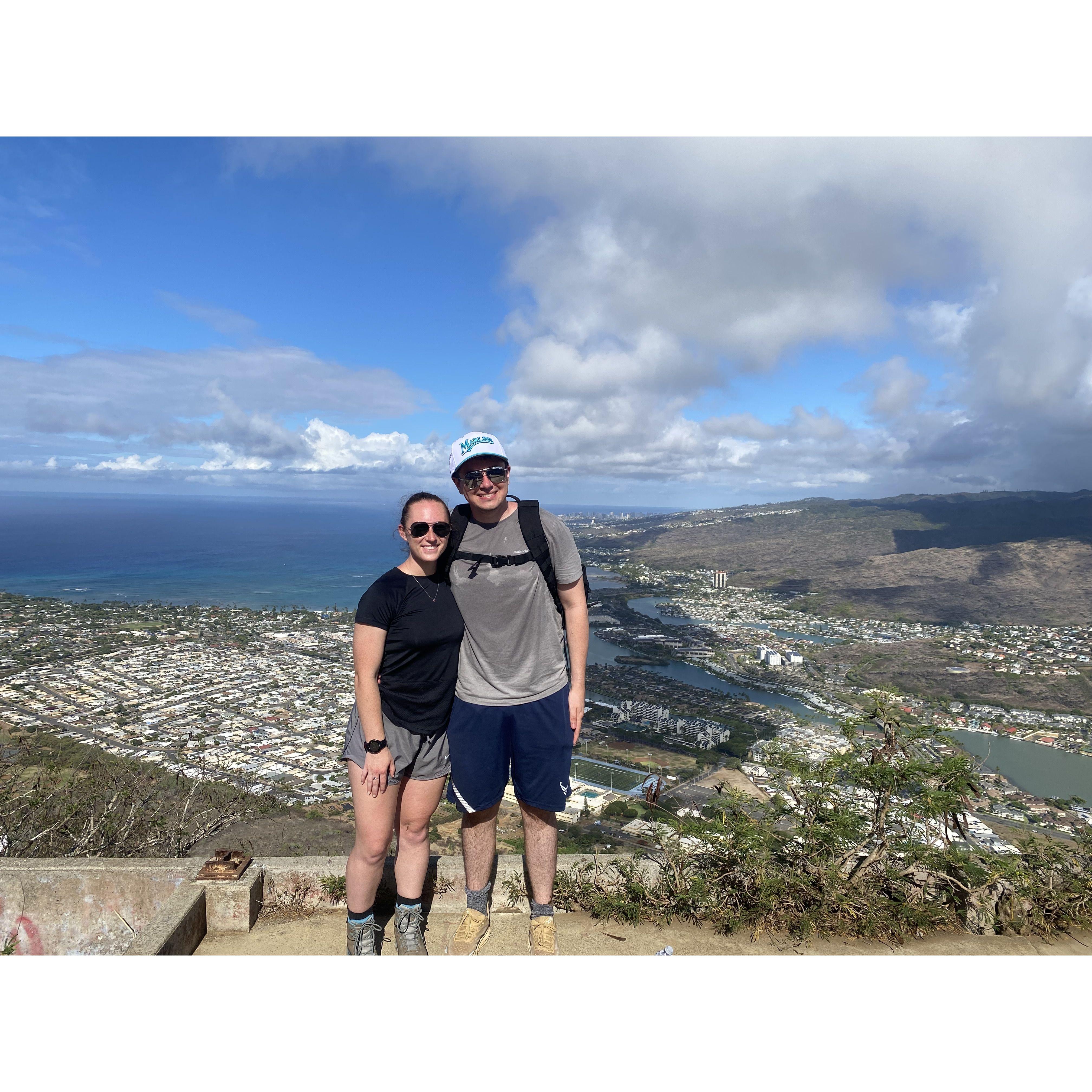 Brooke TDYs to Hawaii and convinces Joseph to come and hike Koko Head...>1000 stairs later...