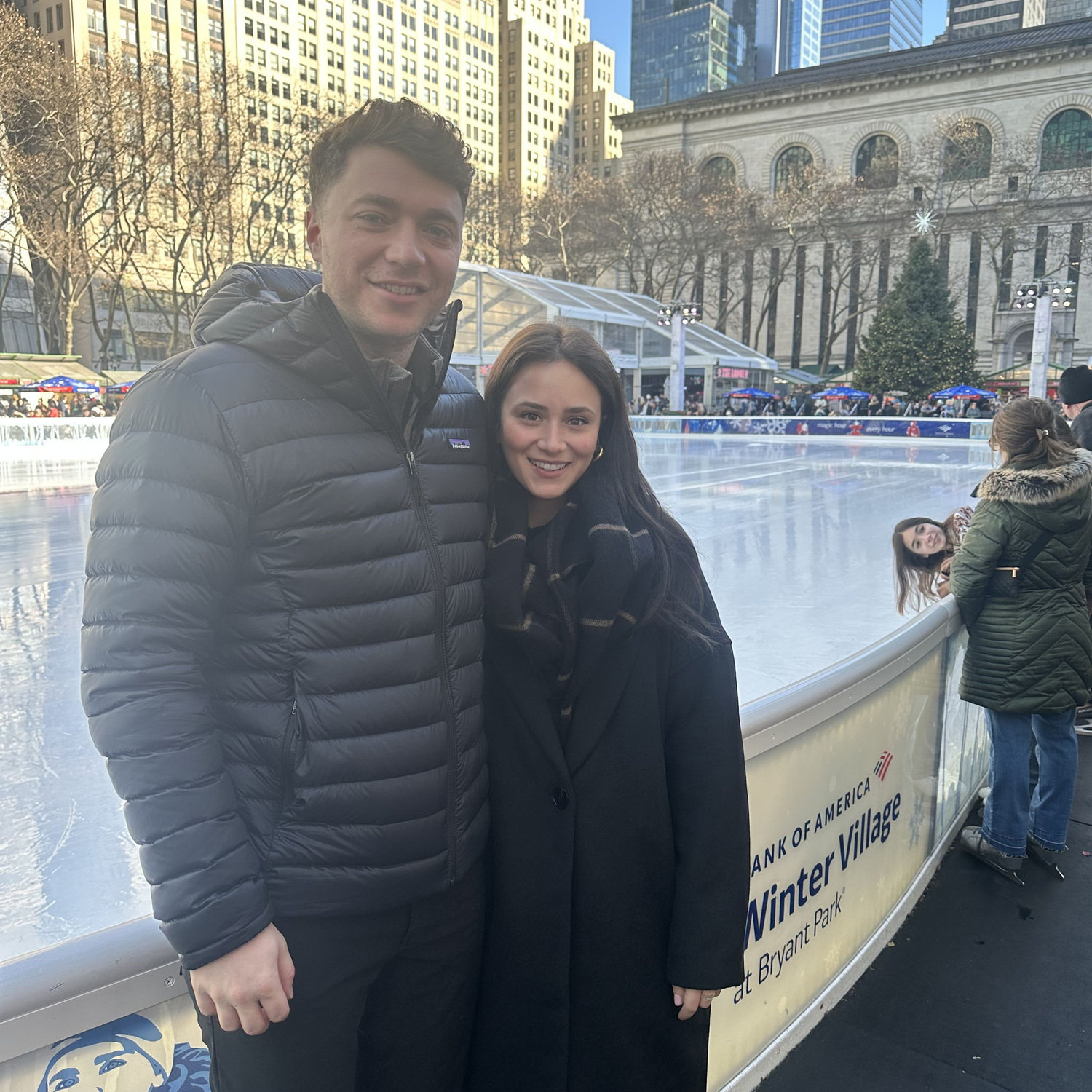 You would never guess we both wiped out on the ice right before this
