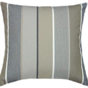 Sunbrella Milano Char Indoor/Outdoor Striped Pillow 18x18