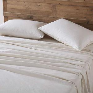 Eddie Bauer - Flannel Sheets King Size, Anti-Pilling & Wrinkle Resistant Cotton, Touchably Soft for All-Season Comfort - Bed Sheets with Matching Pillowcases & Fitted Sheet (Solid Ivory)