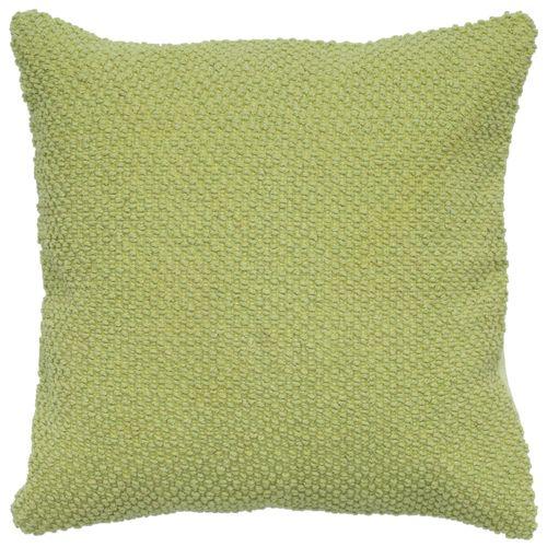 Solid Textured Green Throw Pillow