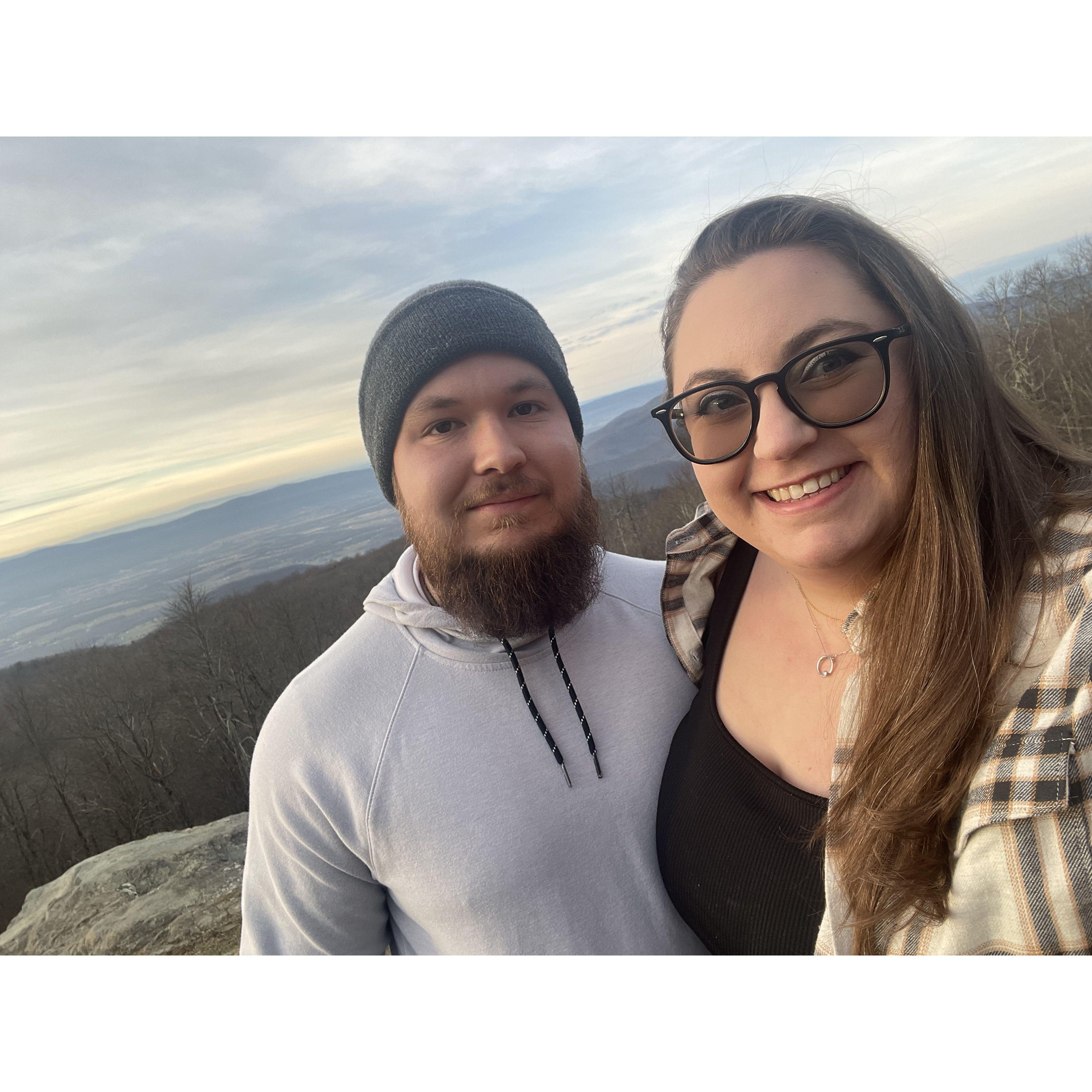 The day before our engagement. Skyline Drive through Shenandoah National Park.