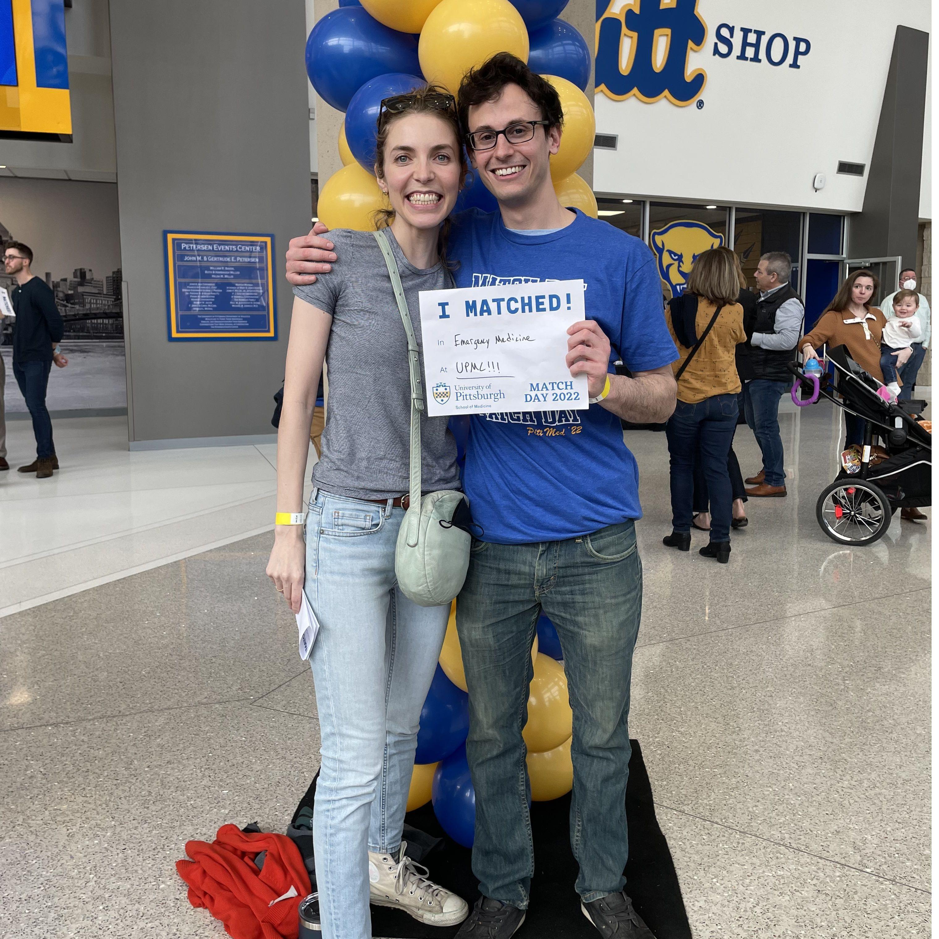 Harry matched to emergency medicine at UPMC!