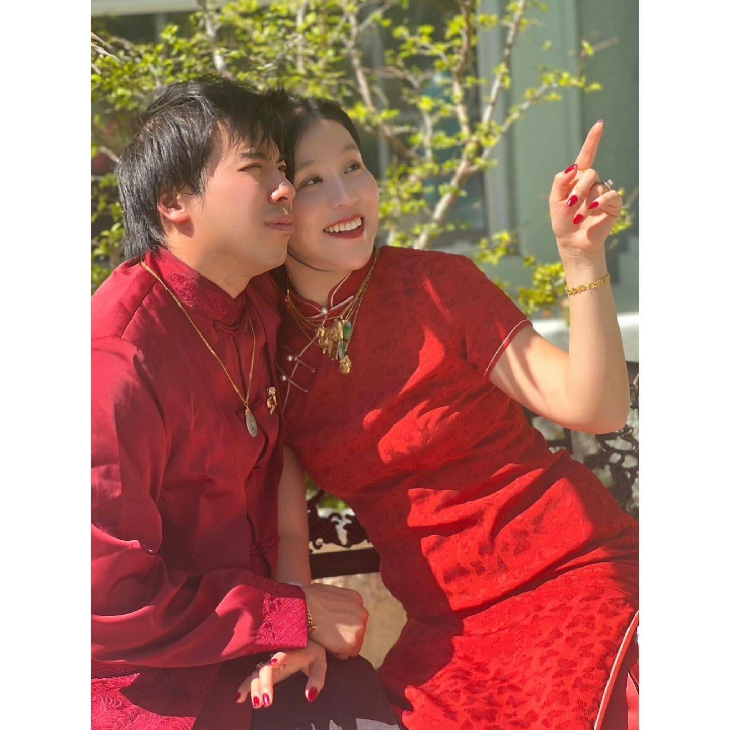 We are in our Chinese traditional Cheongsam or qipao to celebrate in comfort and style!