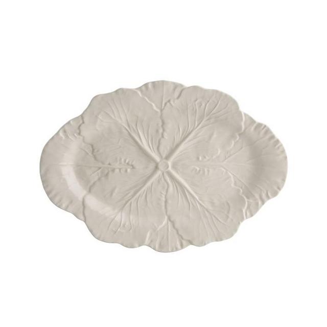 Williams Sonoma | Bordallo Pinheiro 15” Cabbage Oval Platter in Beige