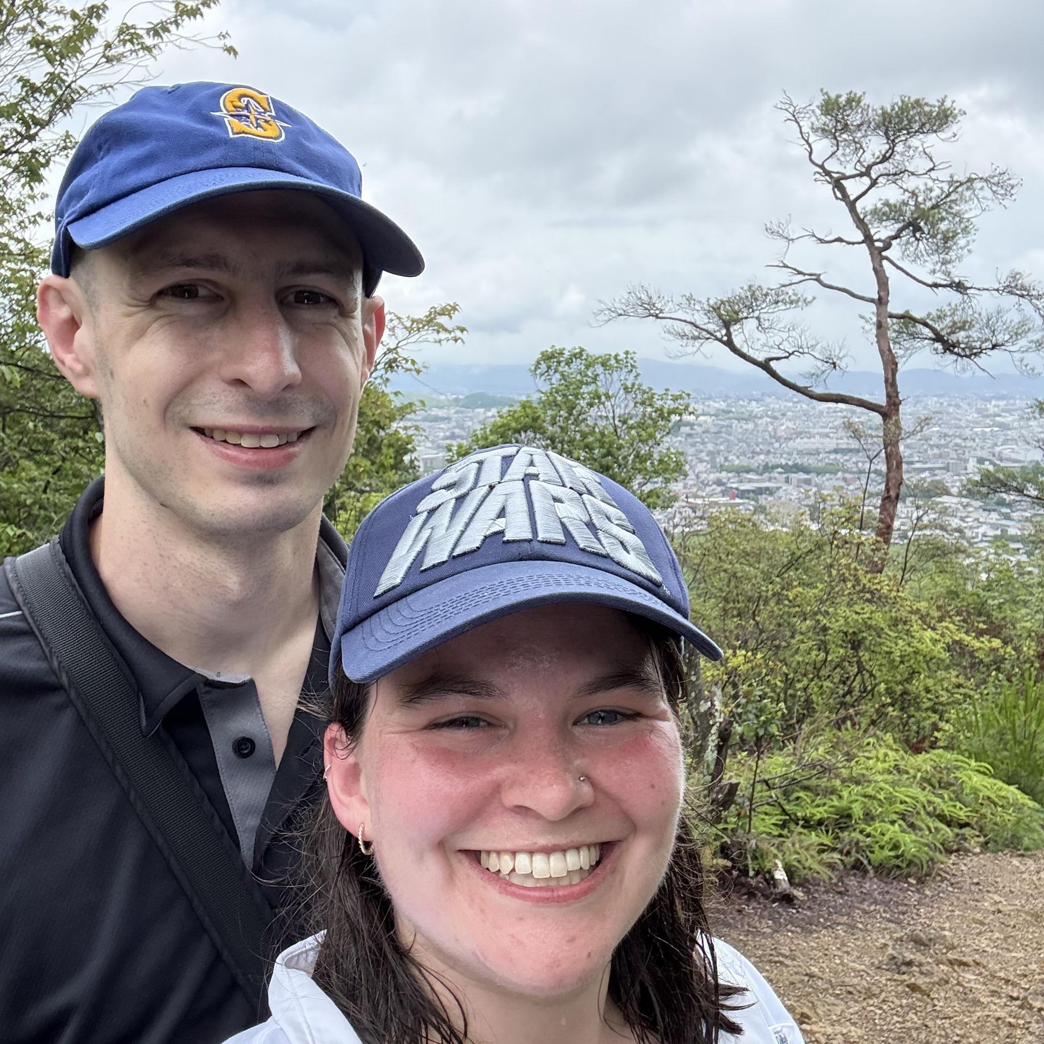 The summit of the random mountain Zack made us climb in Japan for the "incredible" views.