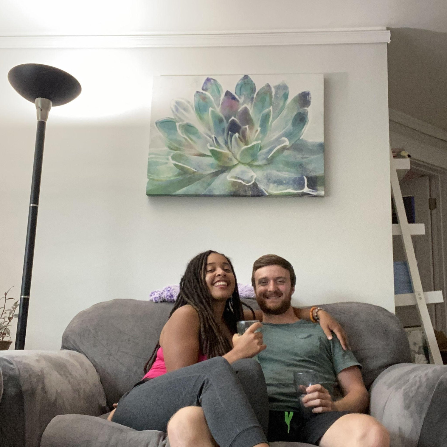 This is right after we moved into our first apartment together after graduating college!