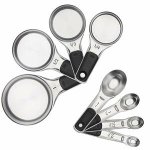 Stainless Steel Measuring Cups and Spoons Set
