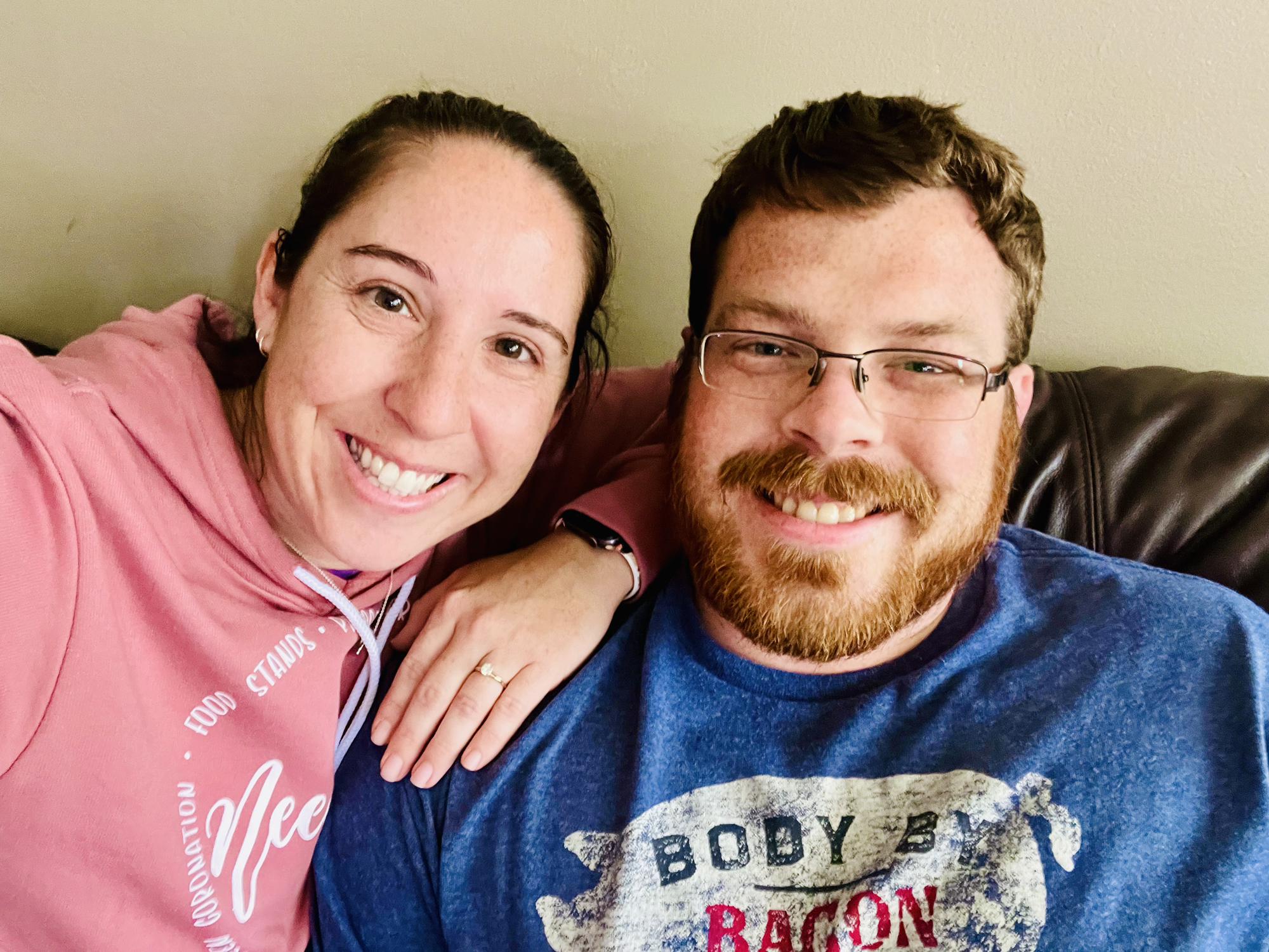 Proposal day! The picture we sent out to family to let them know he popped the question!