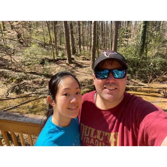 We love doing things together..although not sure if I enjoy getting my butt kicked on hiking trails...