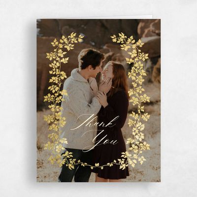 Light Butter, Yellow Wedding Thank You - Edera Photo Foil
