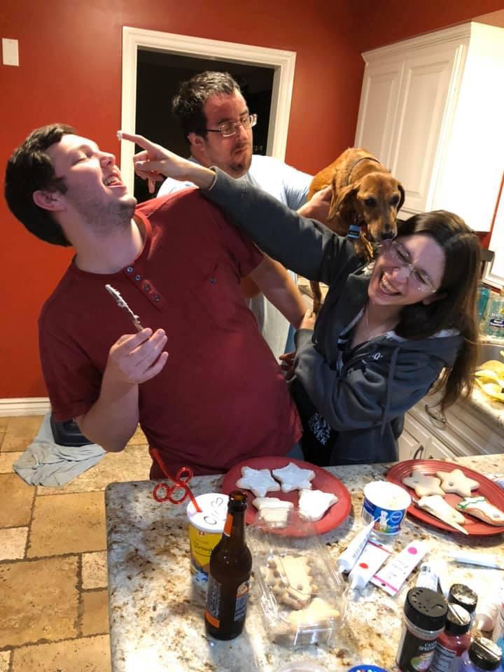 Attempting to decorate cookies.
2017