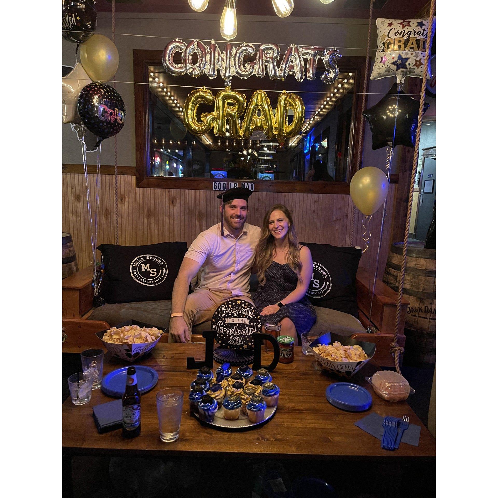 Celebrating Christian's graduation from law school!