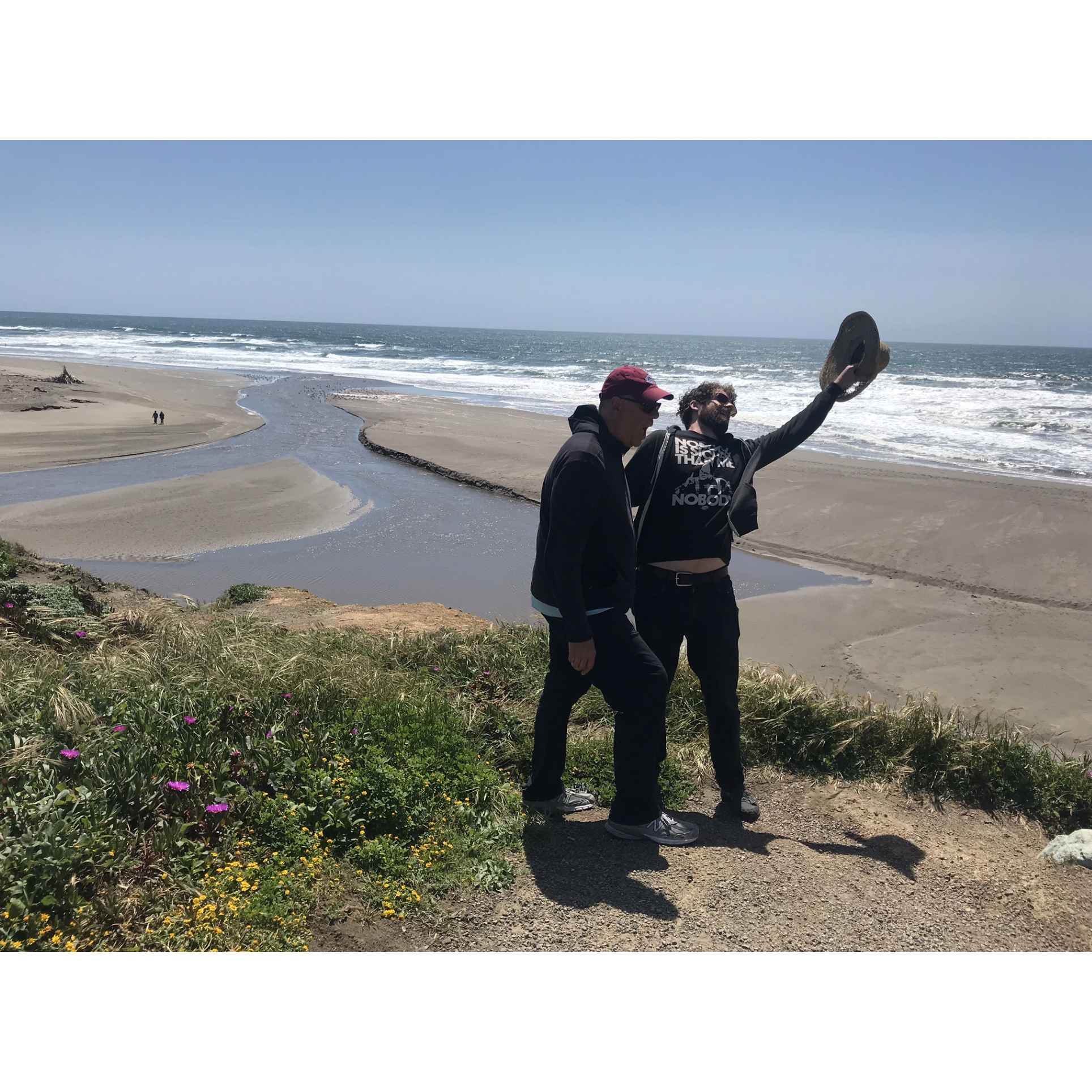 Nimbus and David near Bodega Bay, CA