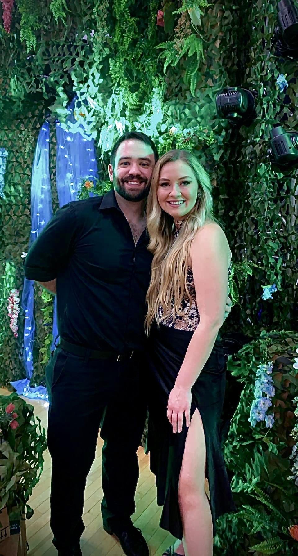 And dance our feet off!
…
Us after we performed an Argentine Tango to Mondo Bongo.