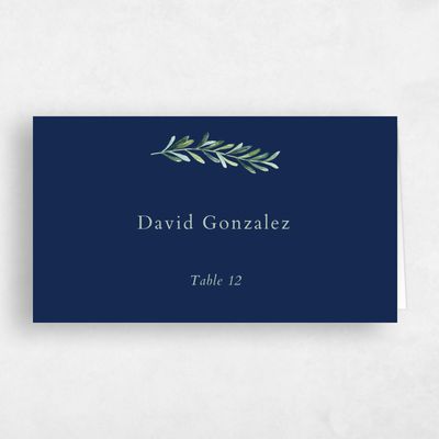 Navy, Blue Wedding Place Card - Eastwick