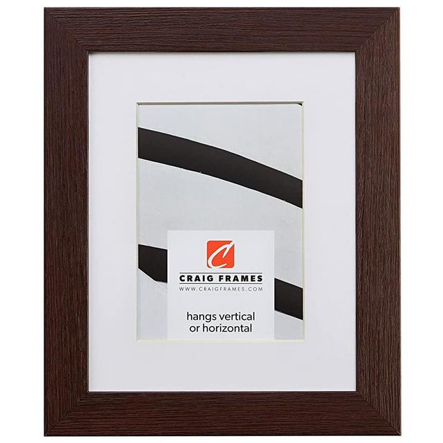 Craig Frames 76656953, 16 x 20 Inch Textured Brown Oak Picture Frame Matted to Display a 11 x 14 Inch Photo
