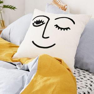 Winky Embroidered Pillow