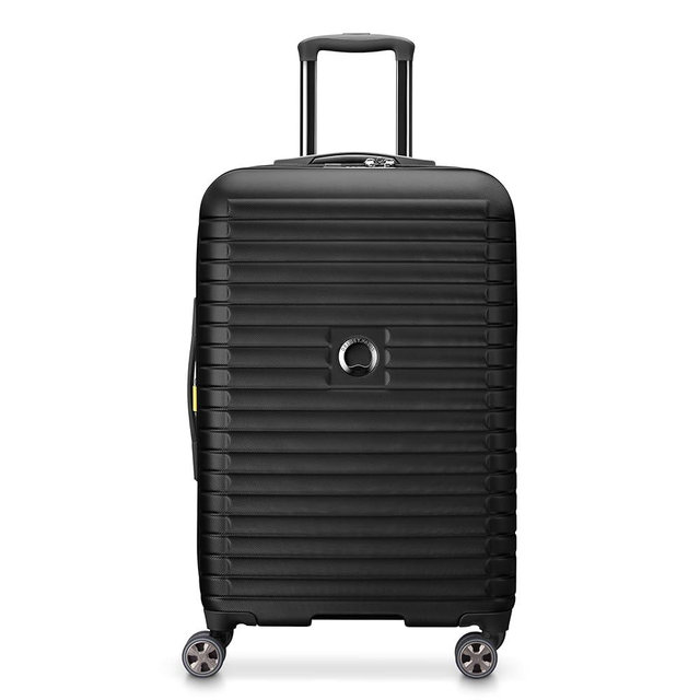 DELSEY PARIS Cruise 3.0 Hardside Expandable Luggage with Spinner Wheels, Black, Checked-Medium 24 Inch