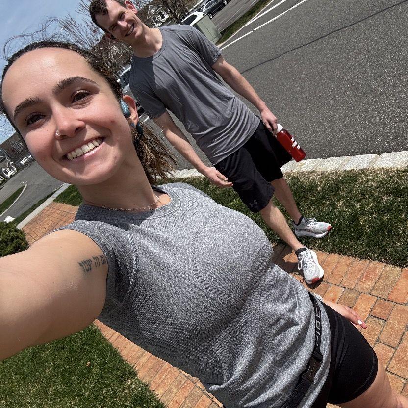 6 mile run together, matching of course! (April 2025)