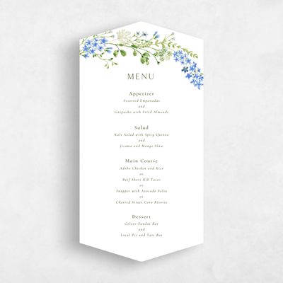 Blue Diamond Wedding Menu - Rydal