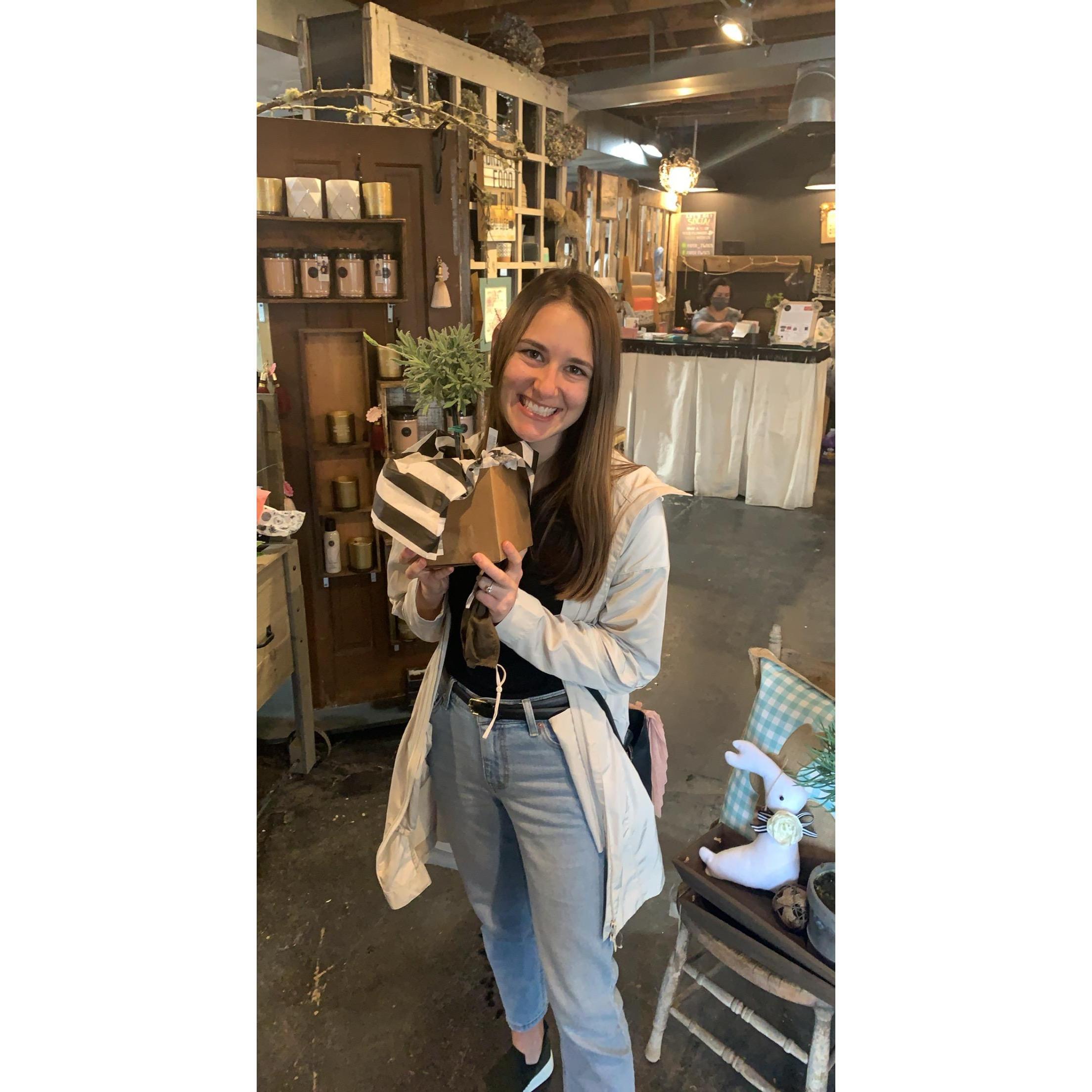 Emma with her Lavender tree (March 2021)