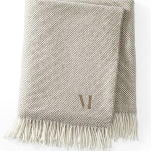 Italian Cashmere Throw - Oatmeal