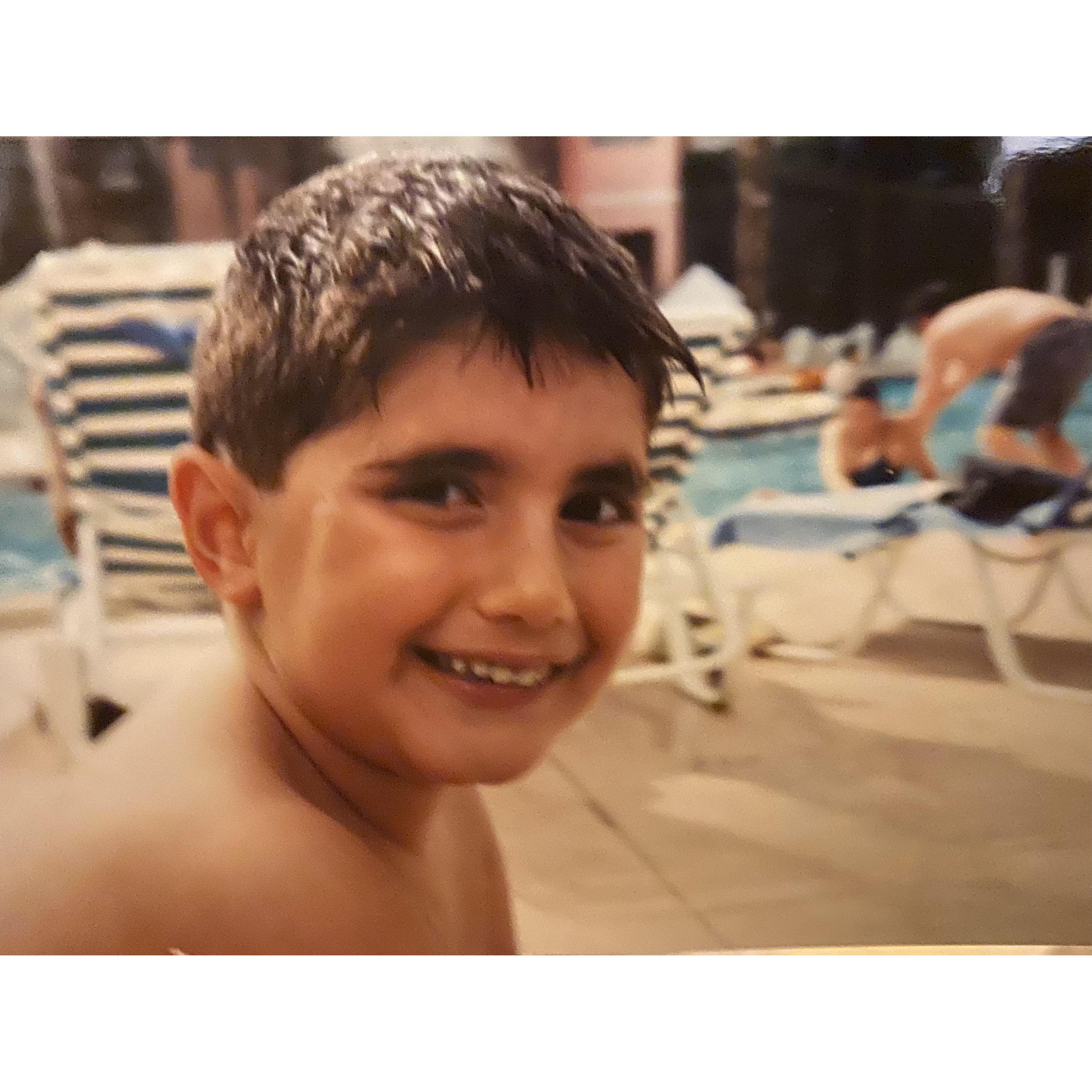 Wee Dan at the pool