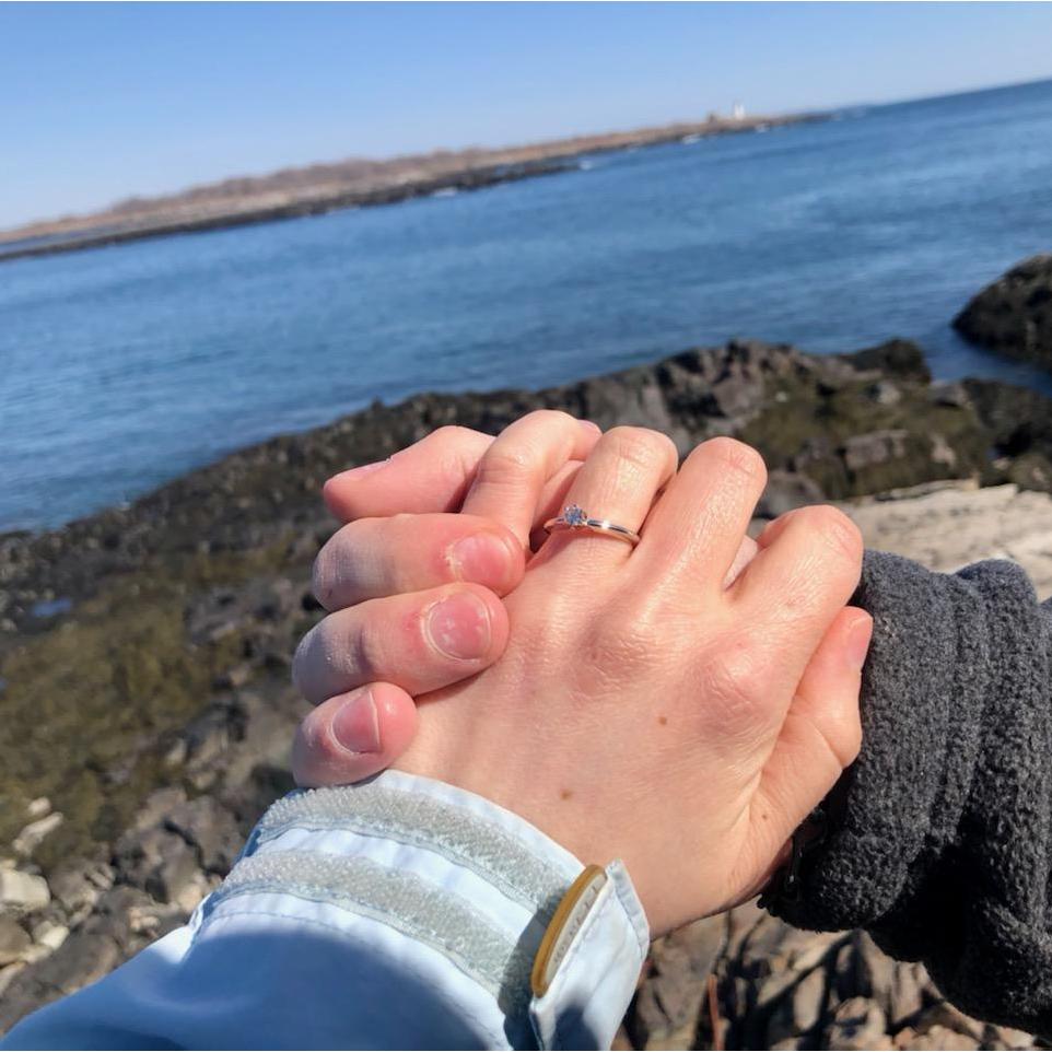 Maegan's favorite place, the bird sanctuary in Biddeford Pool, ME., on this day Chris gave Maegan her engagement ring