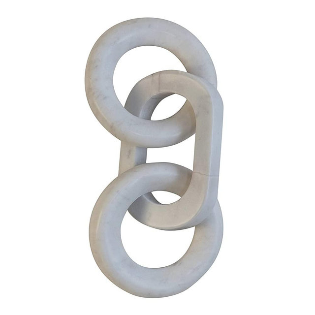 Bloomingville Marble Chain Décor, White Decor