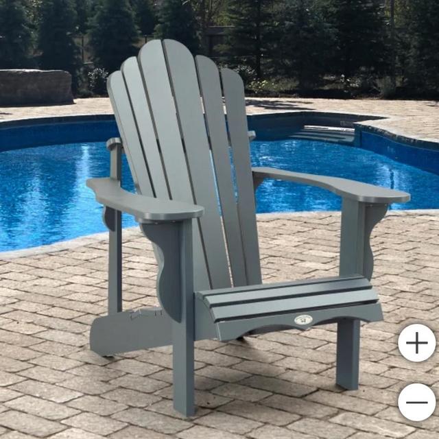 Leisure Line Classic Adirondack Chair by Tangent - Gray