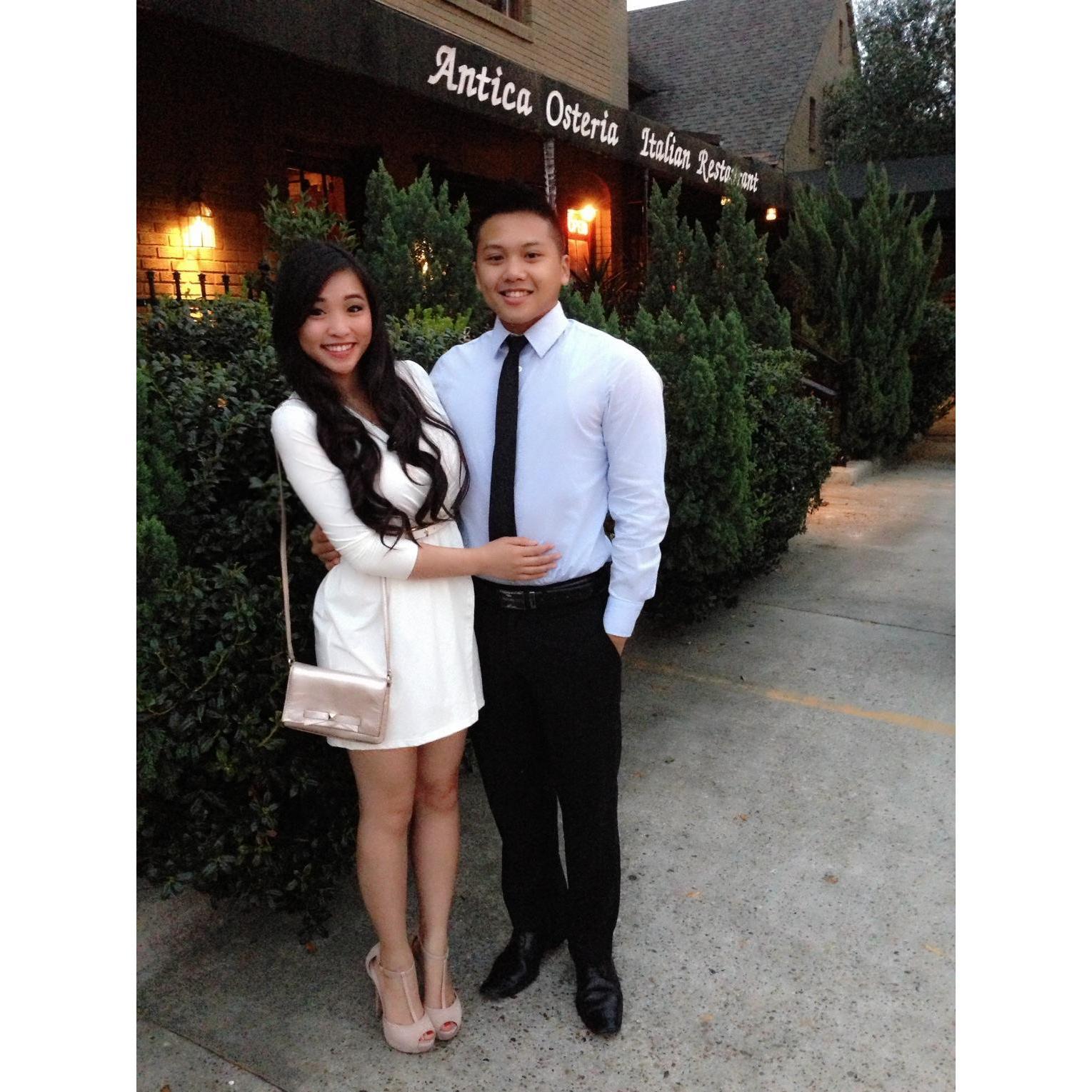 The waiter said "you guys look like trouble" LOL 2014
