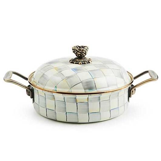 Mackenzie Childs Sterling Check 3 Qt. Casserole
