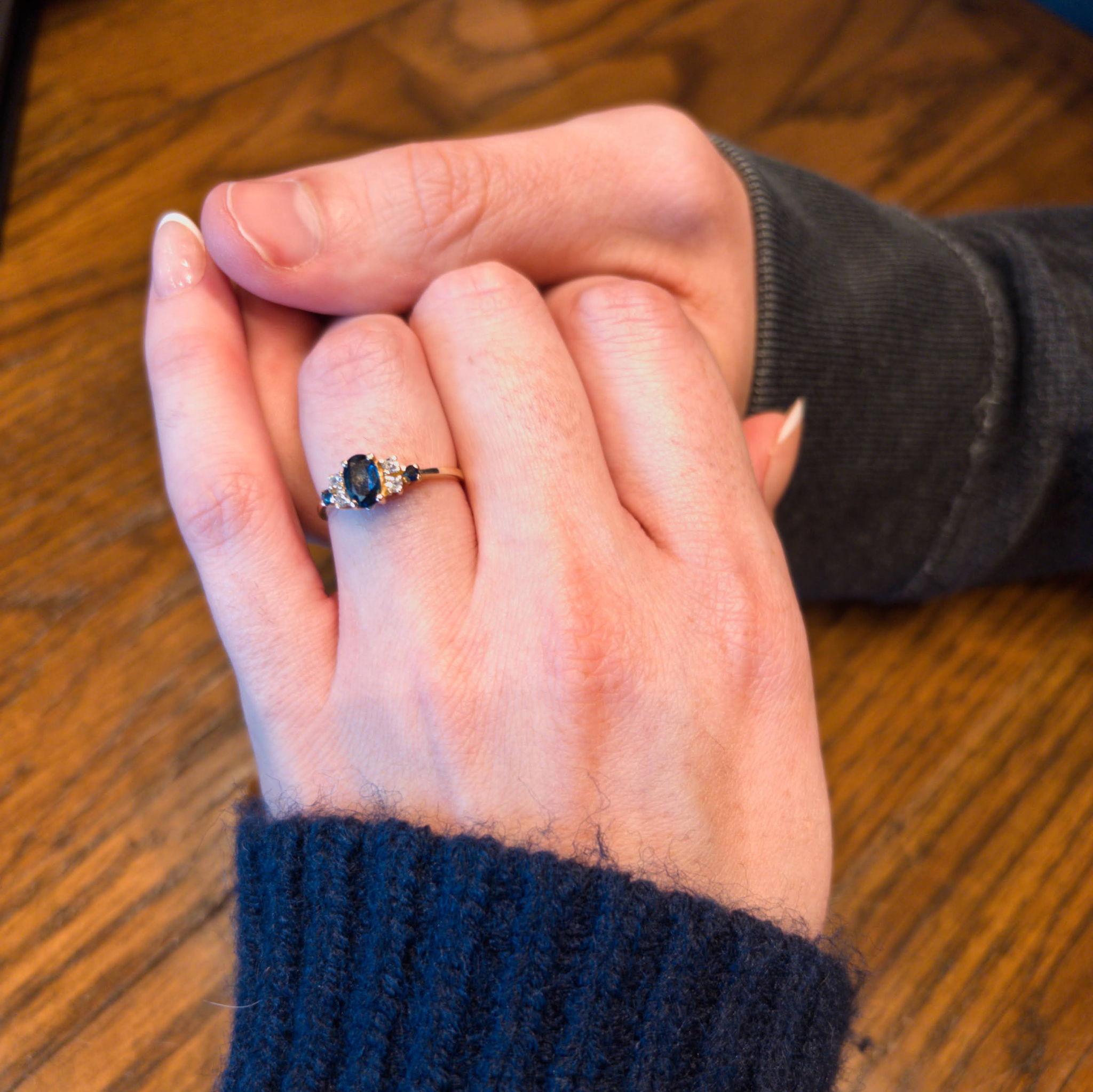 November 26th, 2025 - The ring! Griffin proposed at home surrounded by our cats after a lovely meal at Tamba in Las Vegas <3