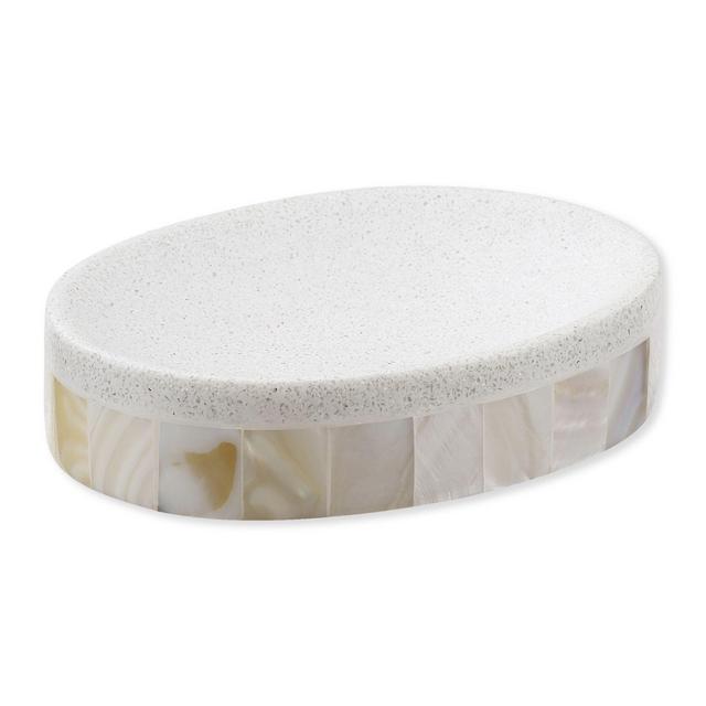 Spa Capiz Soap Dish in White