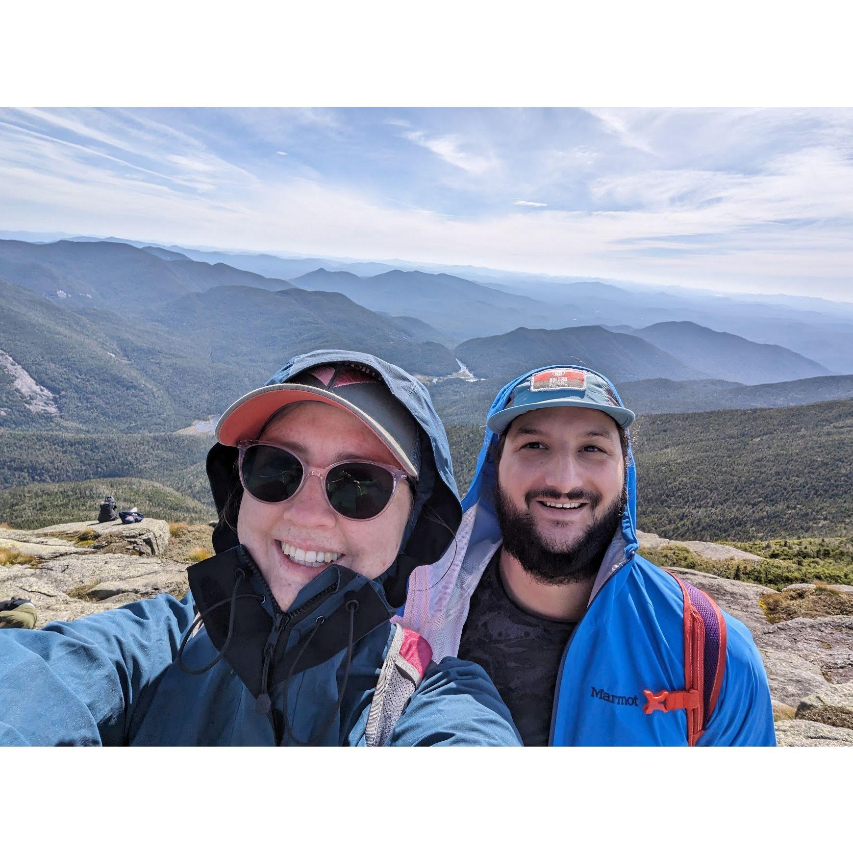 We've been checking off Adirondack high peak summits, this was at the top of Algonquin last summer.