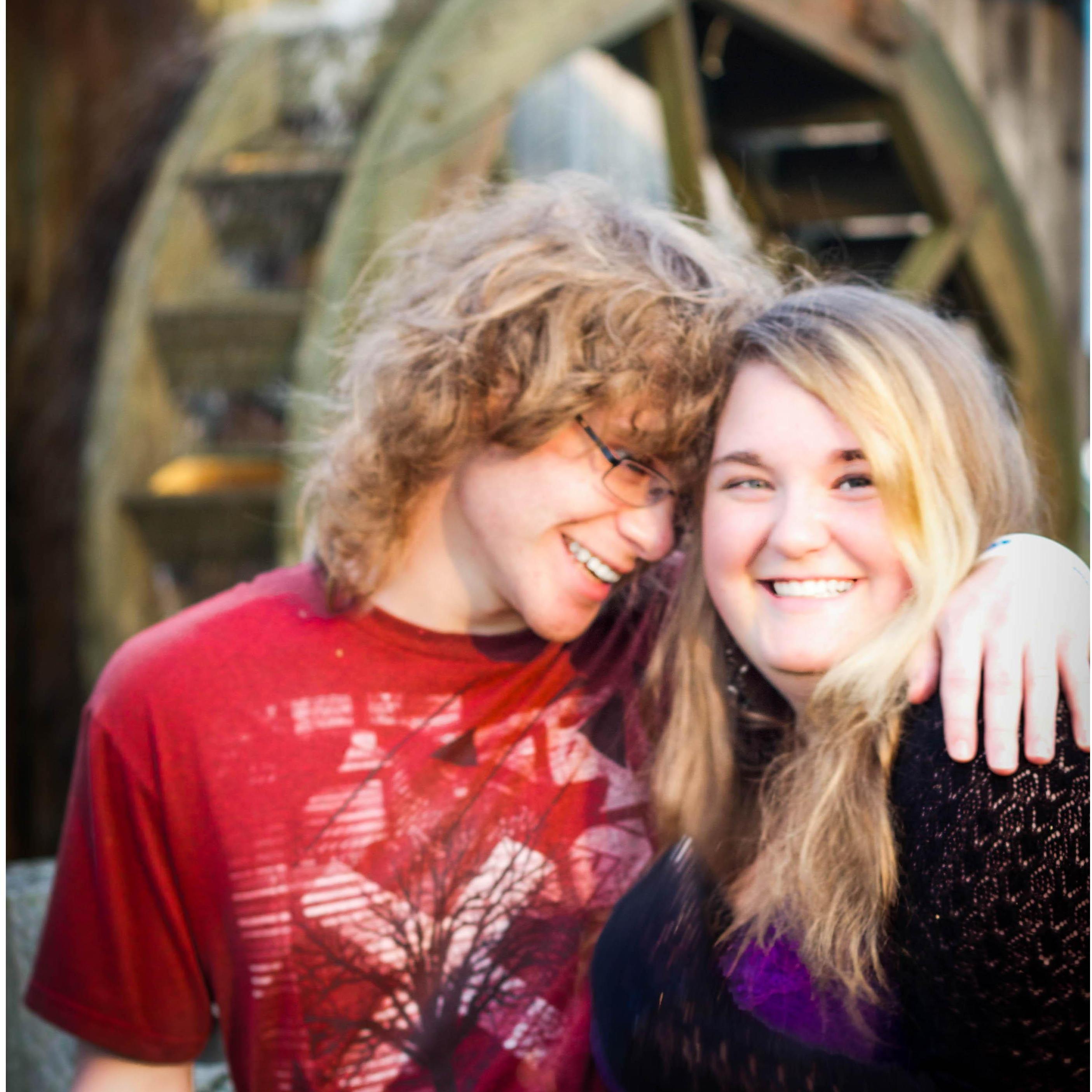 Candid photo the photographer took while taking our senior photos.
