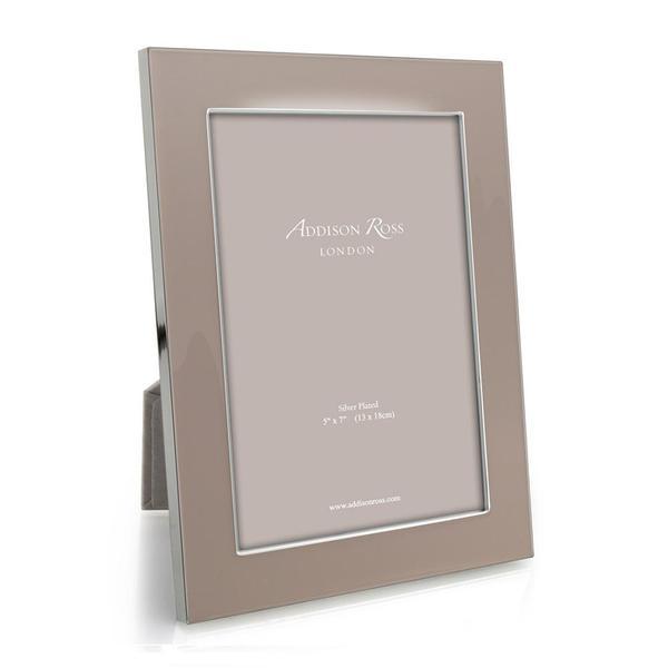 Pebble Enamel & Silver Wide Frame