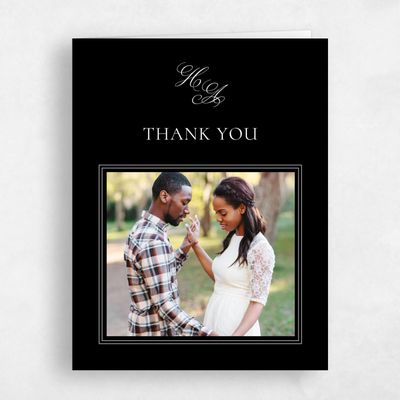 Black Wedding Thank You - Wyncote Photo