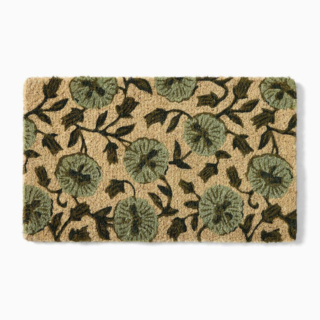 Laney Floral Doormat, 18"x30", Elm