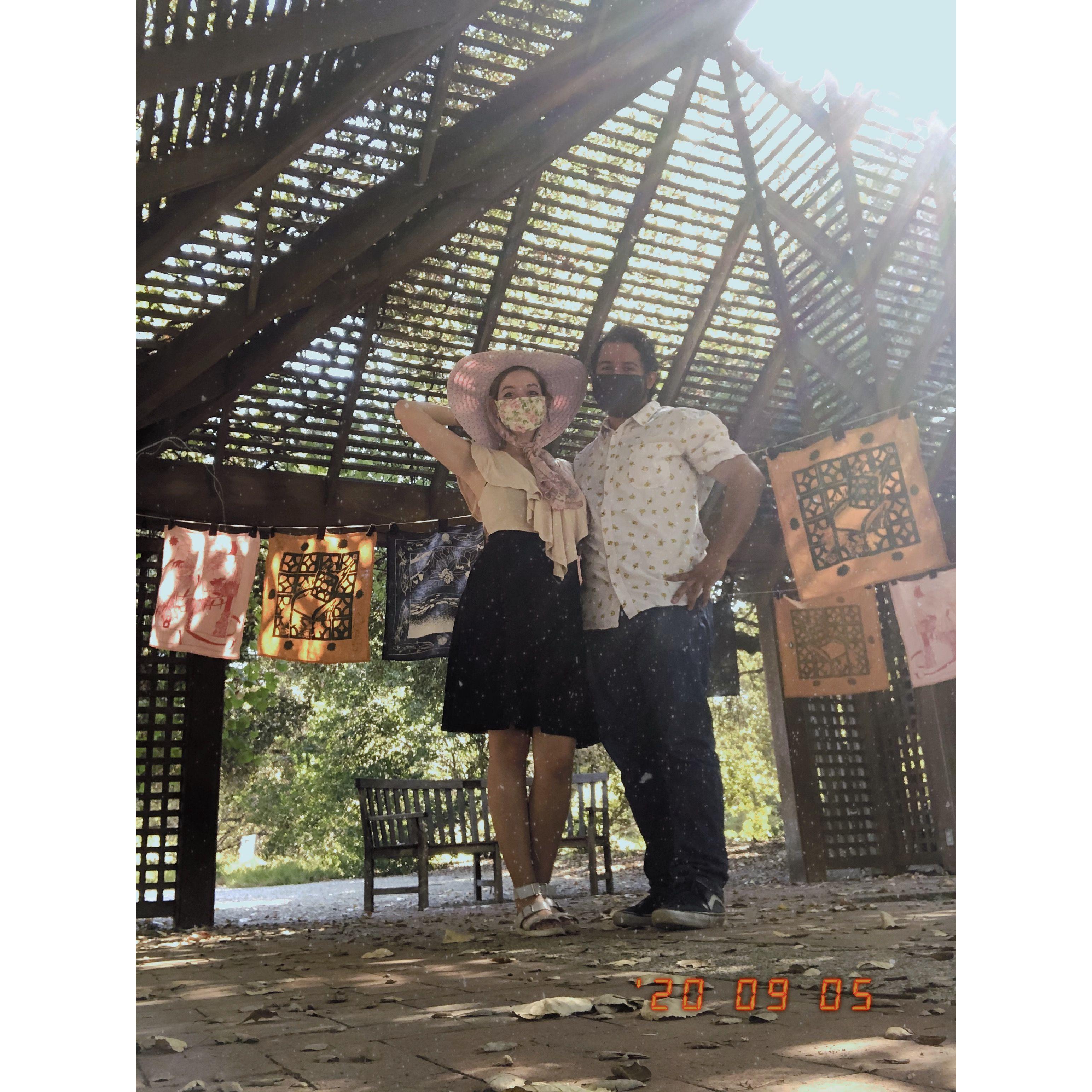 Our second date, at the botanical garden in Claremont, 2020