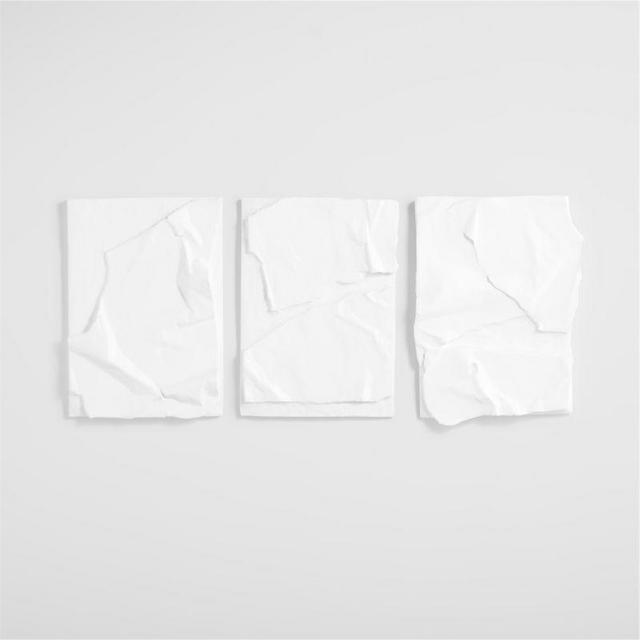 Nereus Plaster Wall Art Panels, Set of 3