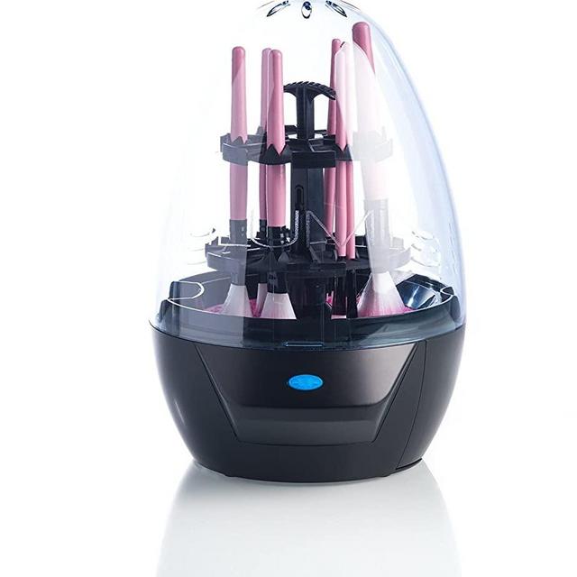Lilumia 2 Makeup Brush Cleaner Device (Matte Black) - Electronic Cleaning Machine Keeps Cosmetic Makeup Brushes Soft & Clean with the Push of a Button