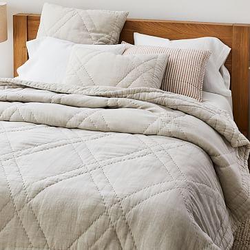 European Flax Linen Queen Comforter & Shams