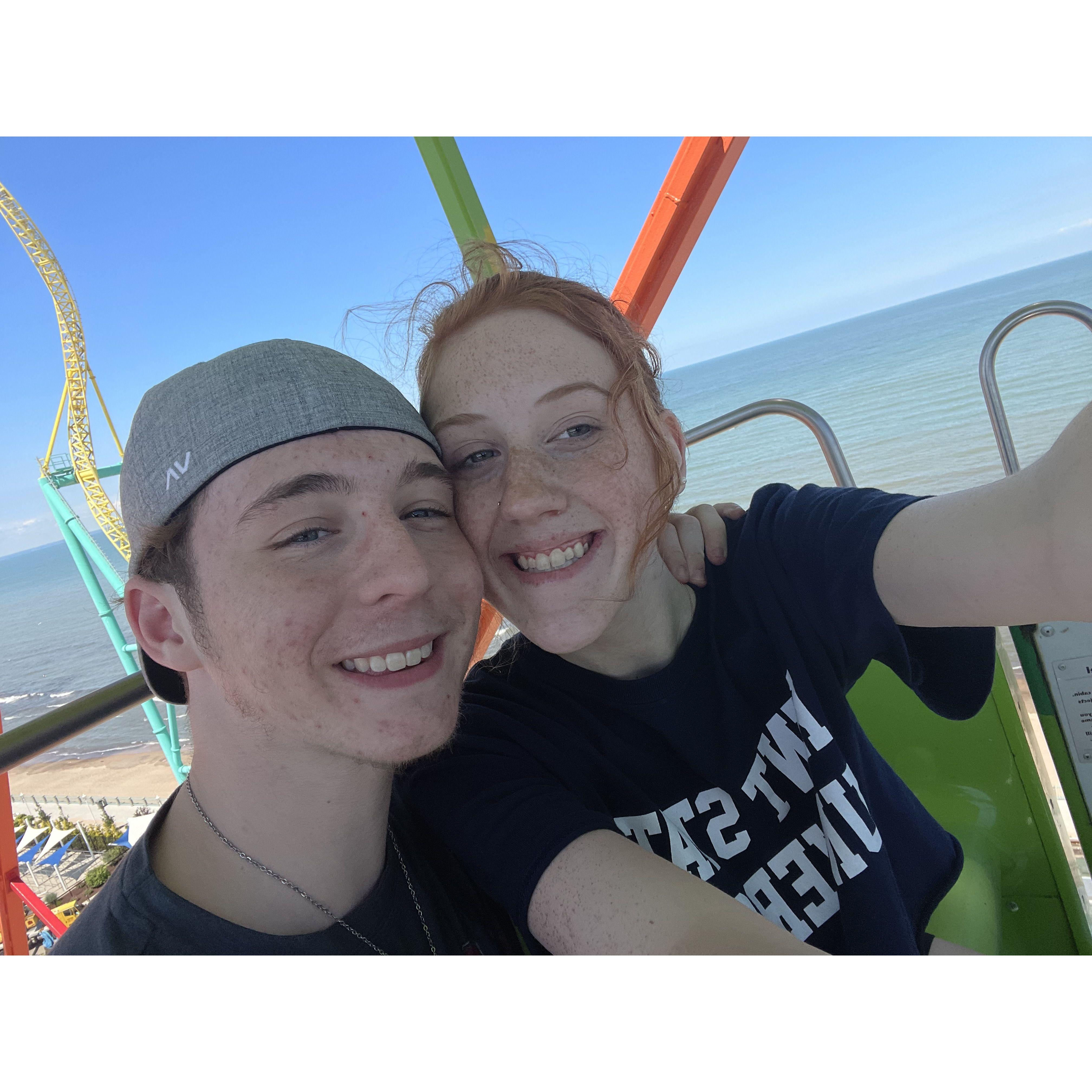 When we celebrated Ian's birthday by going to Cedar Point, it was such a good day!