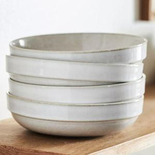 The Rowen Portuguese Stoneware Pasta Bowls, Set of 4 (color: Ivory)