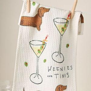 Weenies & Tinis Bar Dish Towel