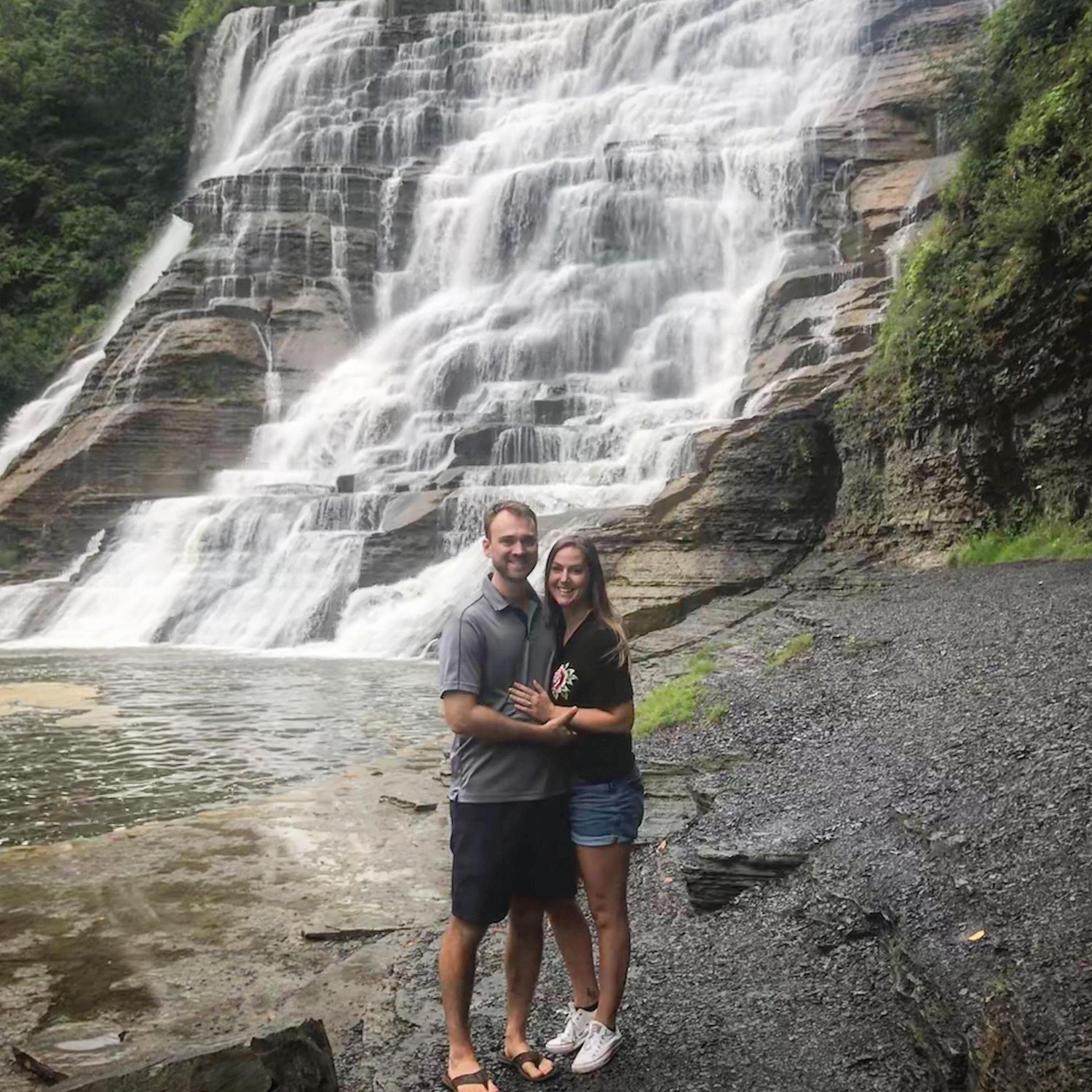 Cheesing at Ithaca Falls