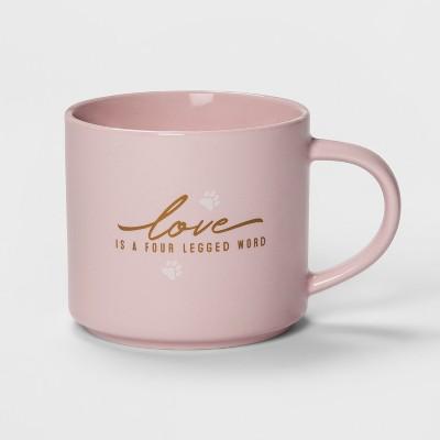 16oz Porcelain Love is a Four Legged Word Mug Pink - Threshold&#8482;