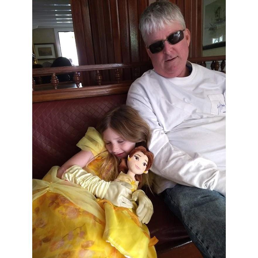 Daddy and Alyssa all tuckered out.
